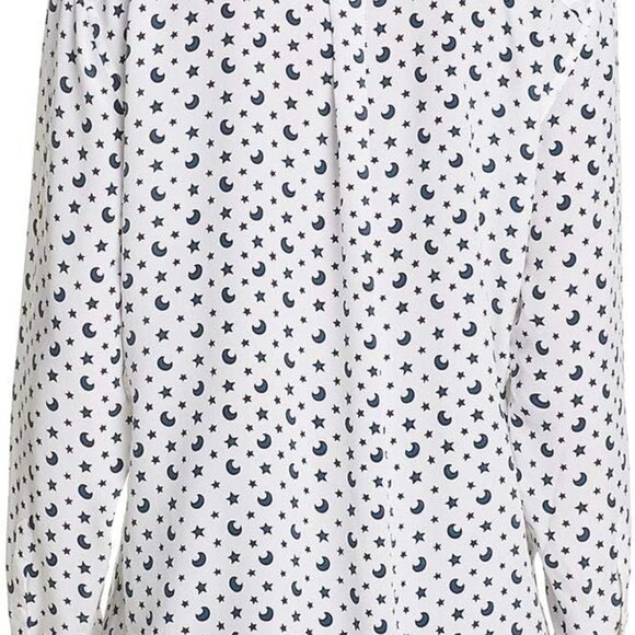 Equipment White Silk Button Down with Stars and Moons - Size Small - Picture 2 of 6